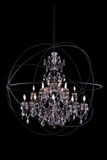 1130 Geneva Collection Pendant lamp D:60" H:63" Lt: Dark Bronze Finish