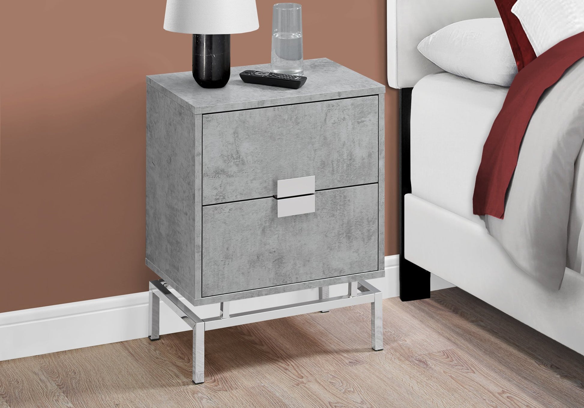 metal nightstand bedside table