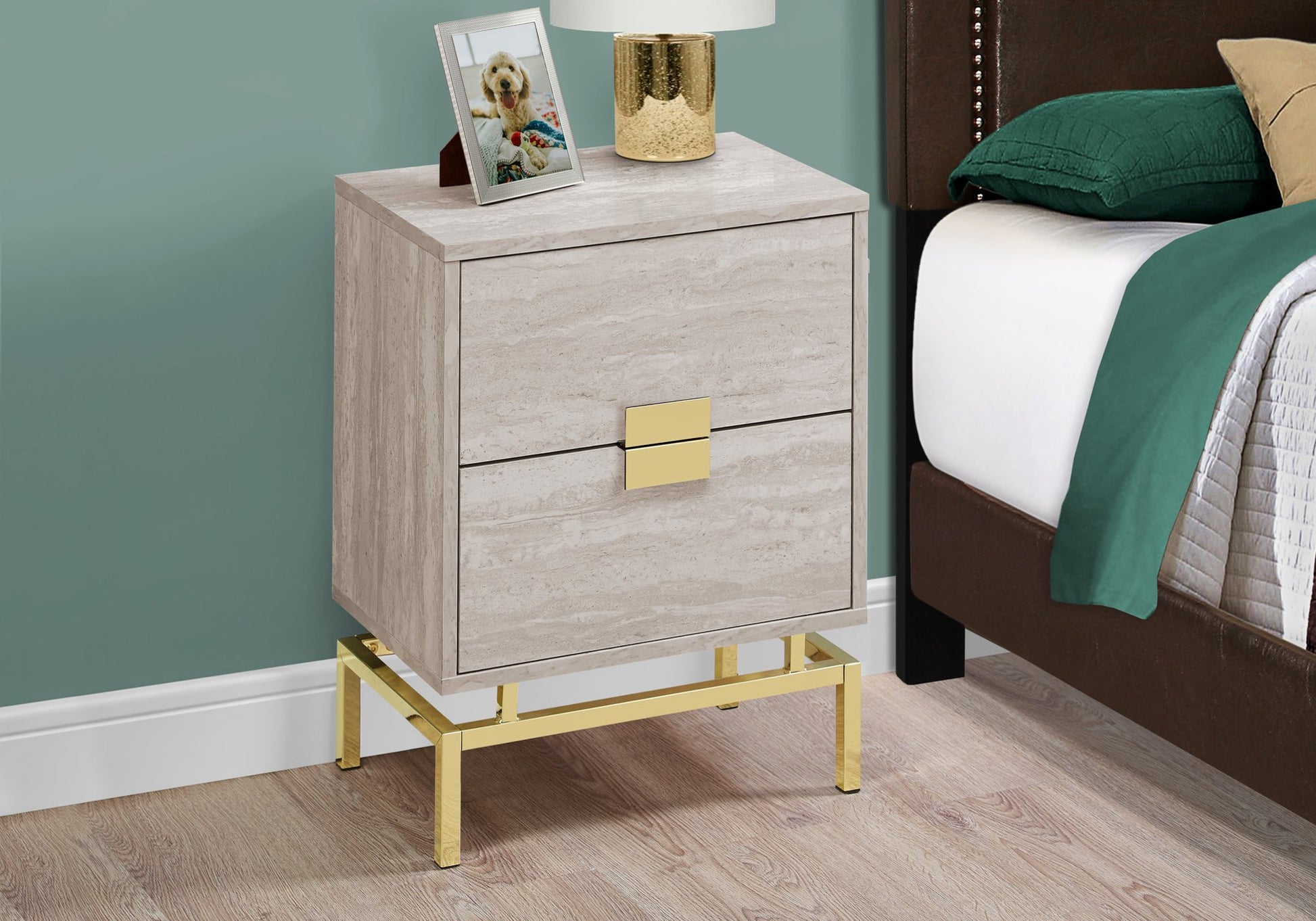 metal nightstand bedside table