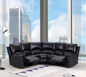 80inches X 80inches X 39inches Black  Power Reclining Sectional