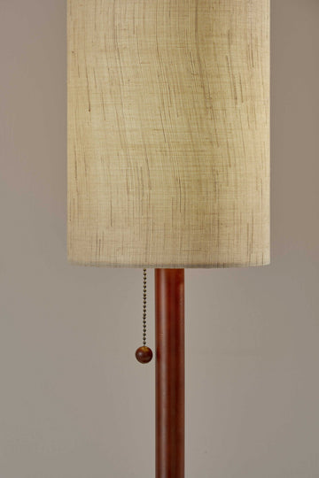 Slim Silhouette Walnut Wood Table Lamp