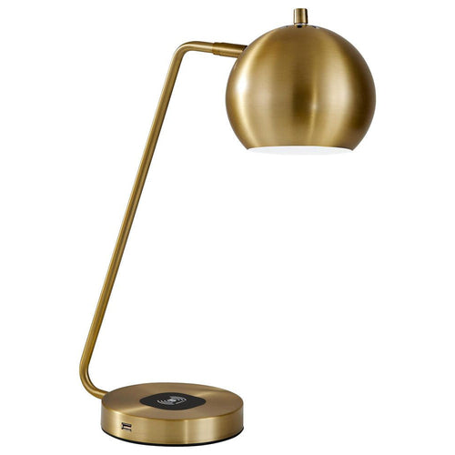 Buy Antiqued Brass Wireless Charging Station Desk Lamp for Stylish Efficiency | Gibonae