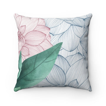 Floral Bed Double Sided Print Square Cushion