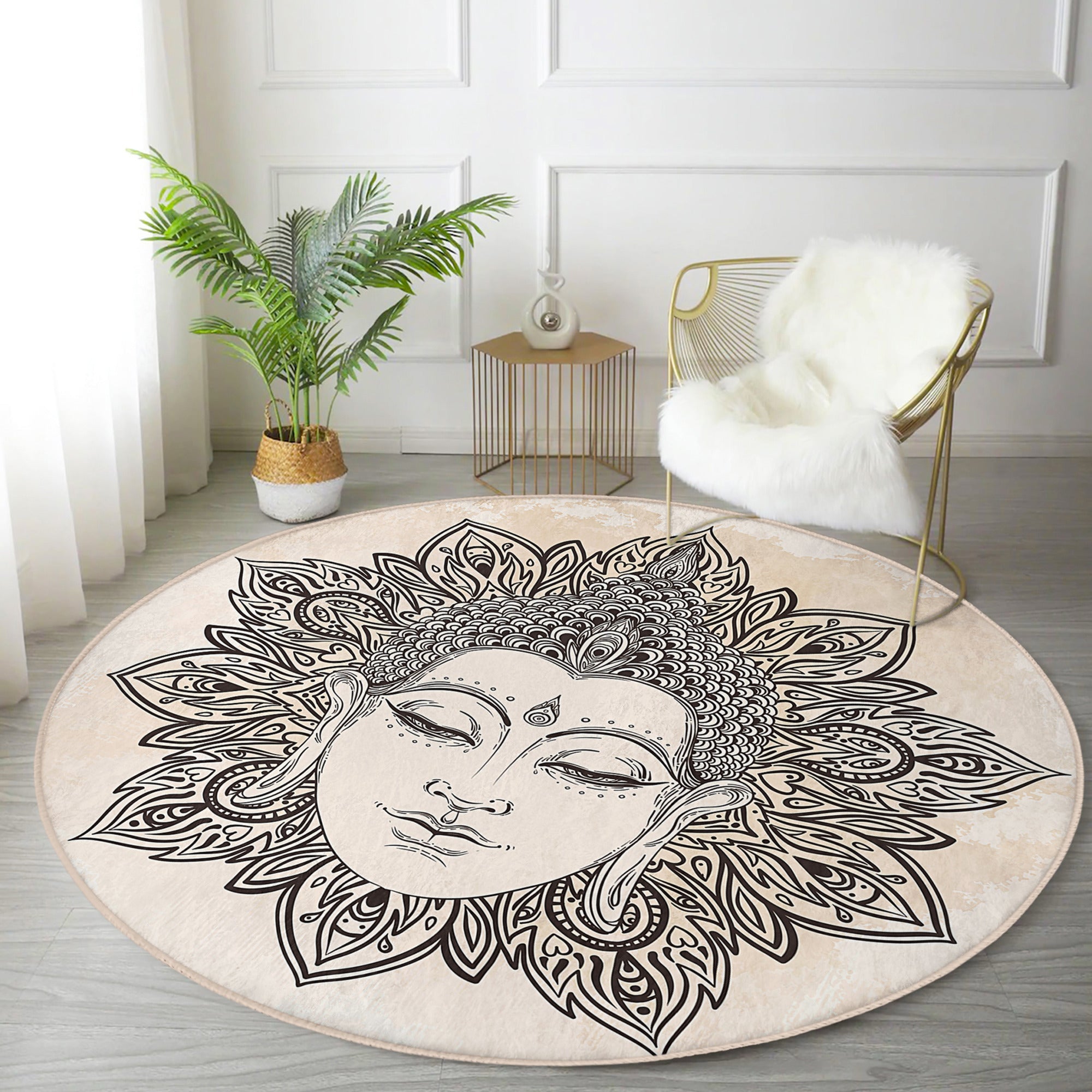 Meditation Room Decor Round Rug