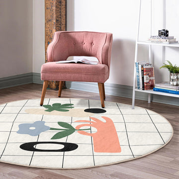 Decorative Round Rug for Bedroom