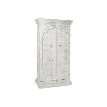 Cupboard DKD Home Decor White Metal Mango wood