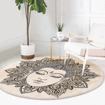 Meditation Room Decor Round Rug