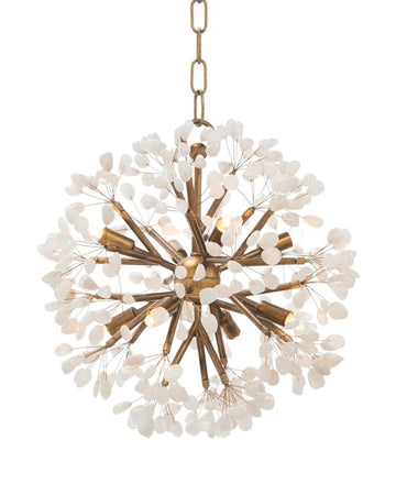 Ceres: Quartz Crystal Spherical Eight-Light Chandelier