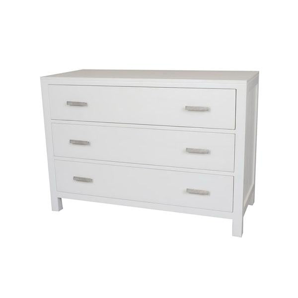 white chest of drawers