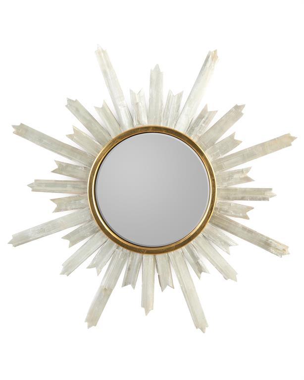 Selenite Starburst Mirror