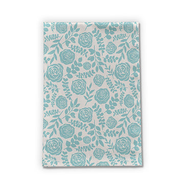 Baby Blue Floral Tea Towel