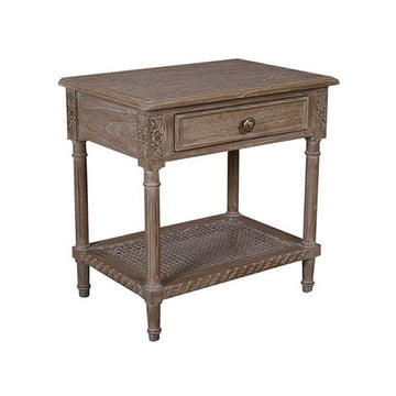 Polo Side Table Oak Wash Bedside Table