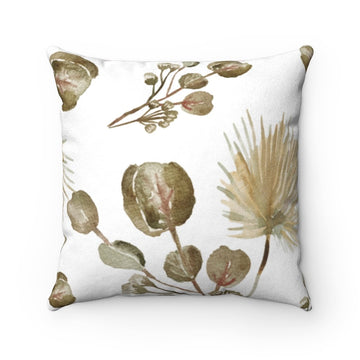 Double Sided Print Faux Suede Square Cushion