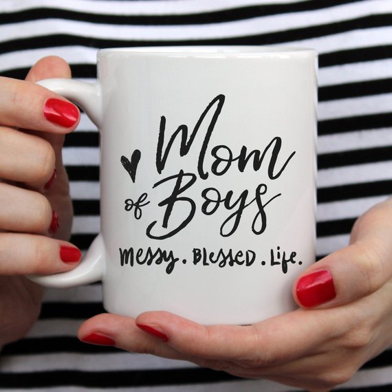 Mom Of Boys Blessed Coffee Mug