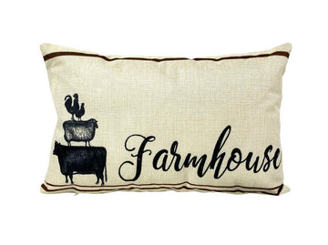 Farmhouse Stacked Animals Pillow Cover