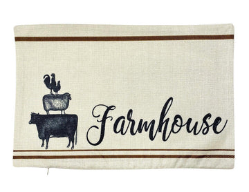 Farmhouse Stacked Animals Pillow Cover